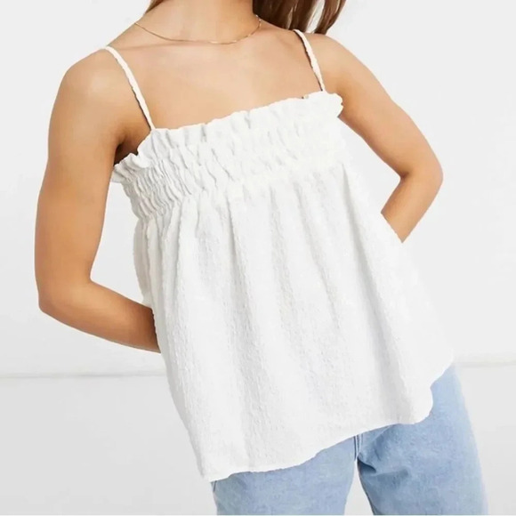 NWOT ASOS Design Gauze Tank Top Black Flowy Spaghetti Strap Size 4 - Picture 6 of 6